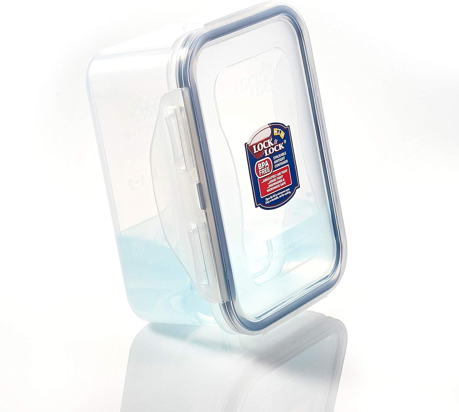 image:imageLOCK amp LOCK Easy Essentials Food Storage lidsAirtight containers BPA Free 10 Piece Square Clear10 Piece