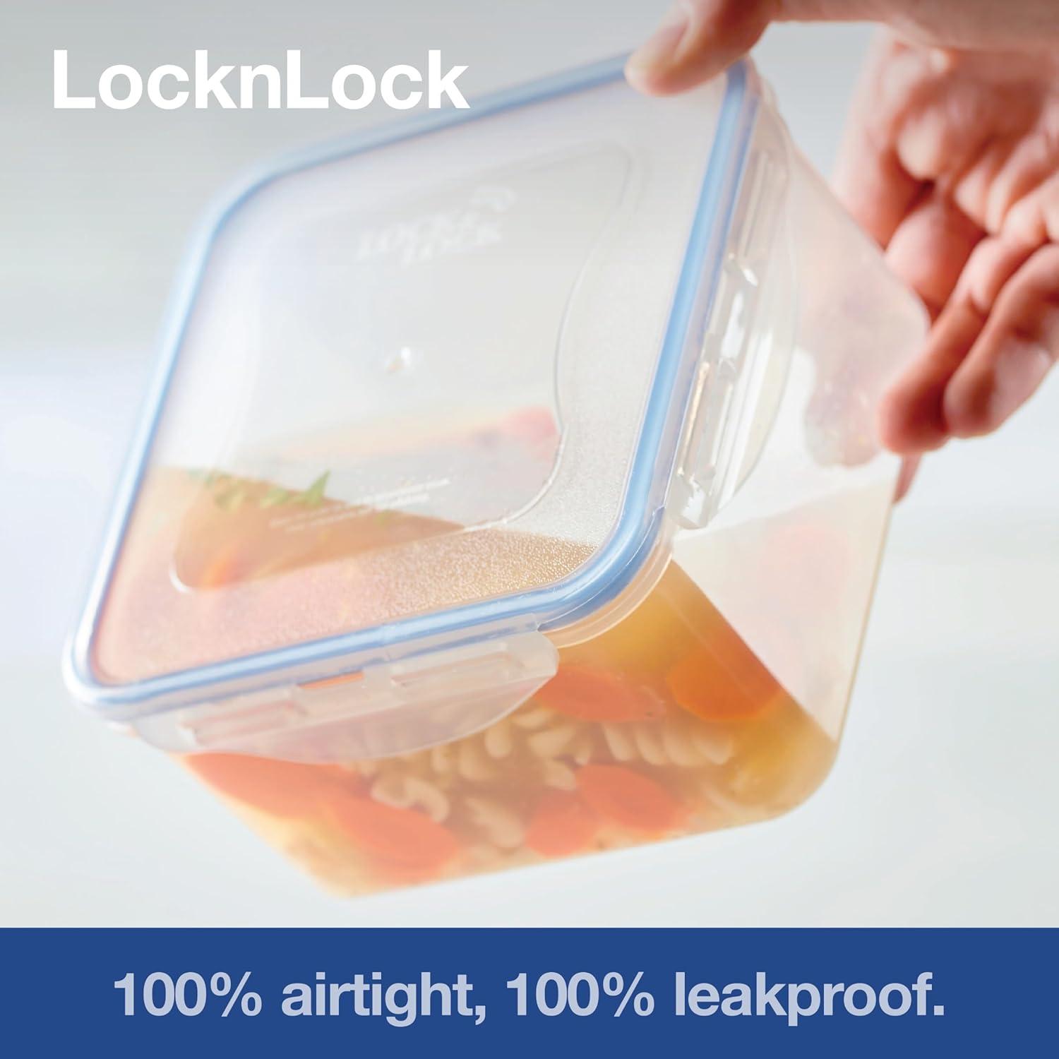 image:imageLOCK amp LOCK Easy Essentials Food Storage lidsAirtight containers BPA Free 14 Piece Tall Rectangle Clear10 Piece II