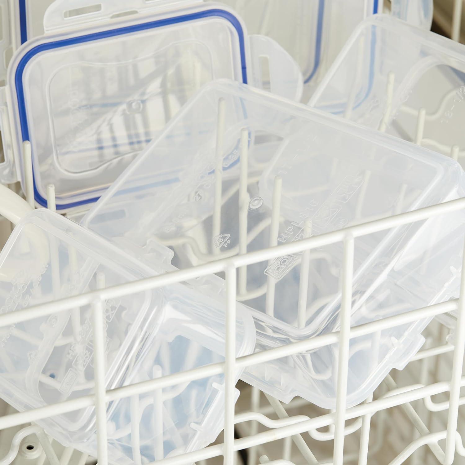 image:imageLOCK amp LOCK Easy Essentials Food Storage lidsAirtight containers BPA Free 14 Piece Tall Rectangle Clear10 Piece II