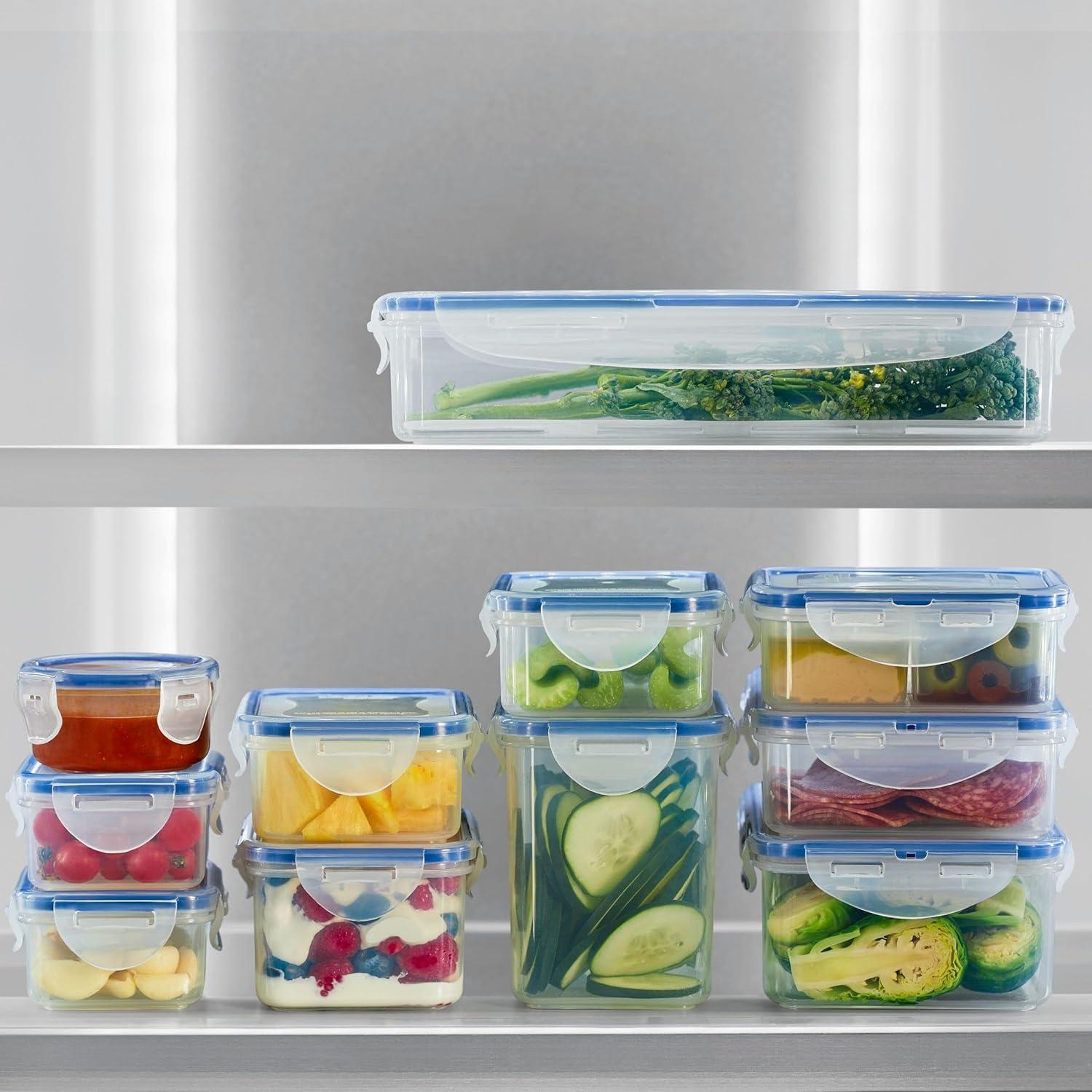 image:imageLOCK amp LOCK Easy Essentials Food Storage lidsAirtight containers BPA Free 14 Piece Tall Rectangle Clear10 Piece II