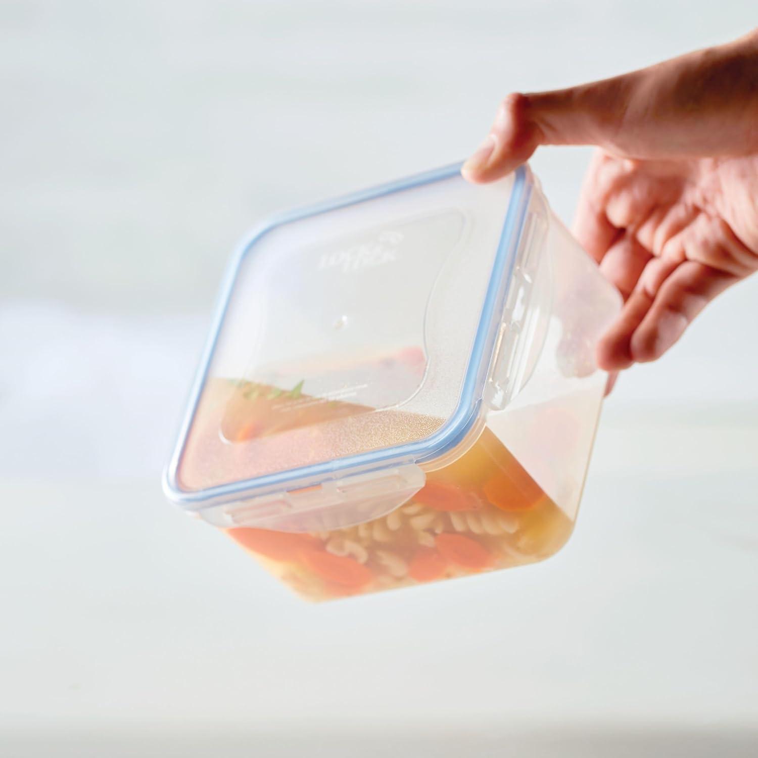 image:imageLOCK amp LOCK Easy Essentials Food Storage lidsAirtight containers BPA Free 14 Piece Tall Rectangle Clear10 Piece II