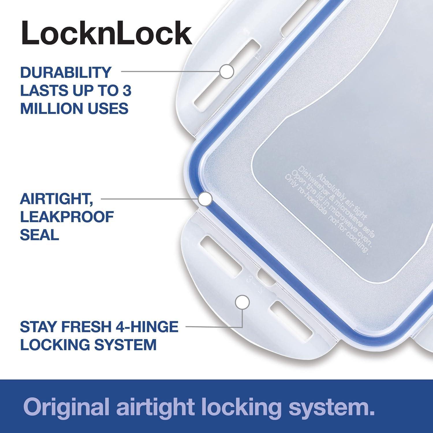 image:imageLOCK amp LOCK Easy Essentials Food Storage lidsAirtight containers BPA Free Square20 ozfor Coffee ClearRectangle 54 Ounce