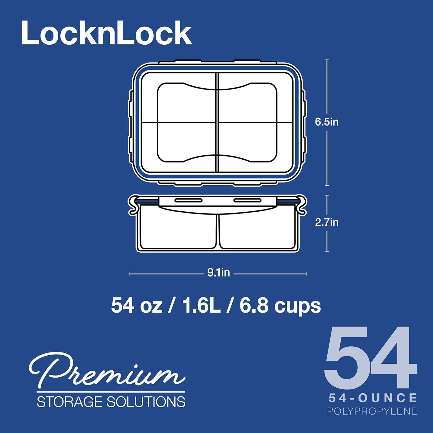 image:imageLOCK amp LOCK Easy Essentials Food Storage lidsAirtight containers BPA Free Square20 ozfor Coffee ClearRectangle 54 Ounce