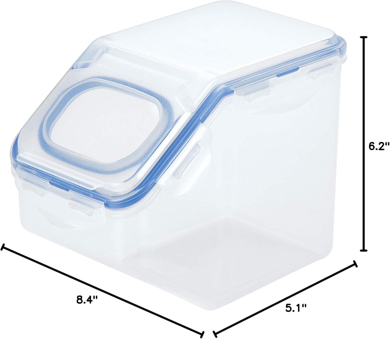 image:imageLOCK amp LOCK Easy Essentials Food lids fliptop Pantry StorageAirtight containers BPA Free top165 Cupfor Cereal Clear106 Cup Pack of 2