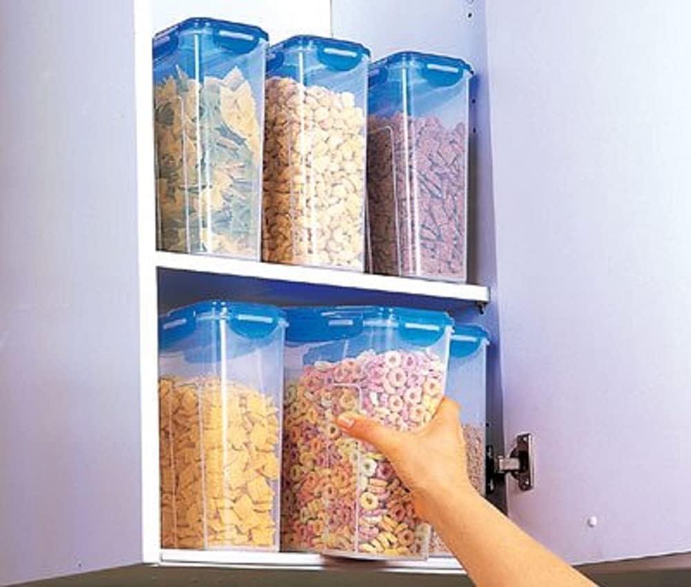 image:imageLOCK amp LOCK Easy Essentials Food lids fliptop Pantry StorageAirtight containers BPA Free top165 Cupfor Cereal Clear165 Cup Pack of 2