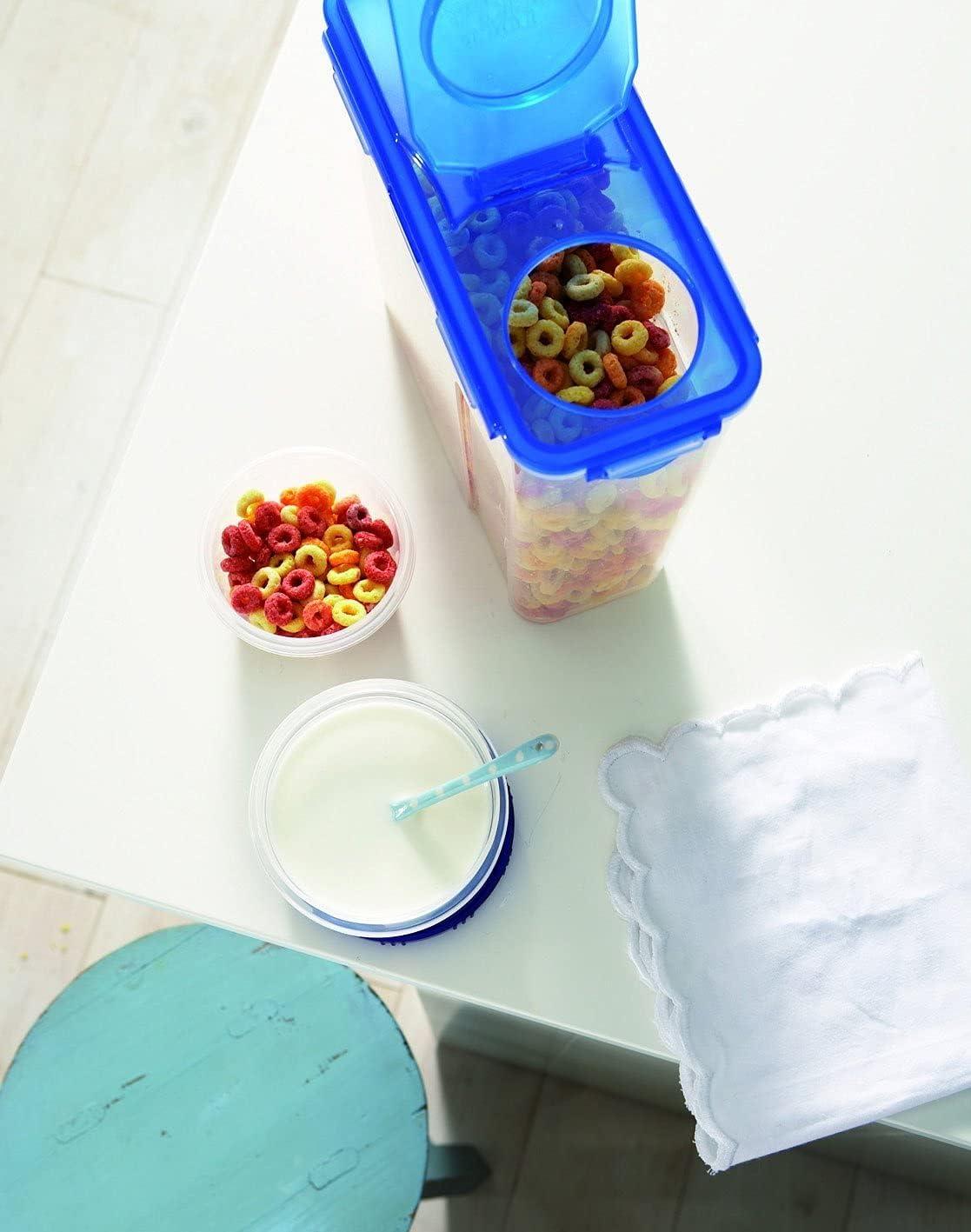 image:imageLOCK amp LOCK Easy Essentials Food lids fliptop Pantry StorageAirtight containers BPA Free top165 Cupfor Cereal Clear165 Cup Pack of 2