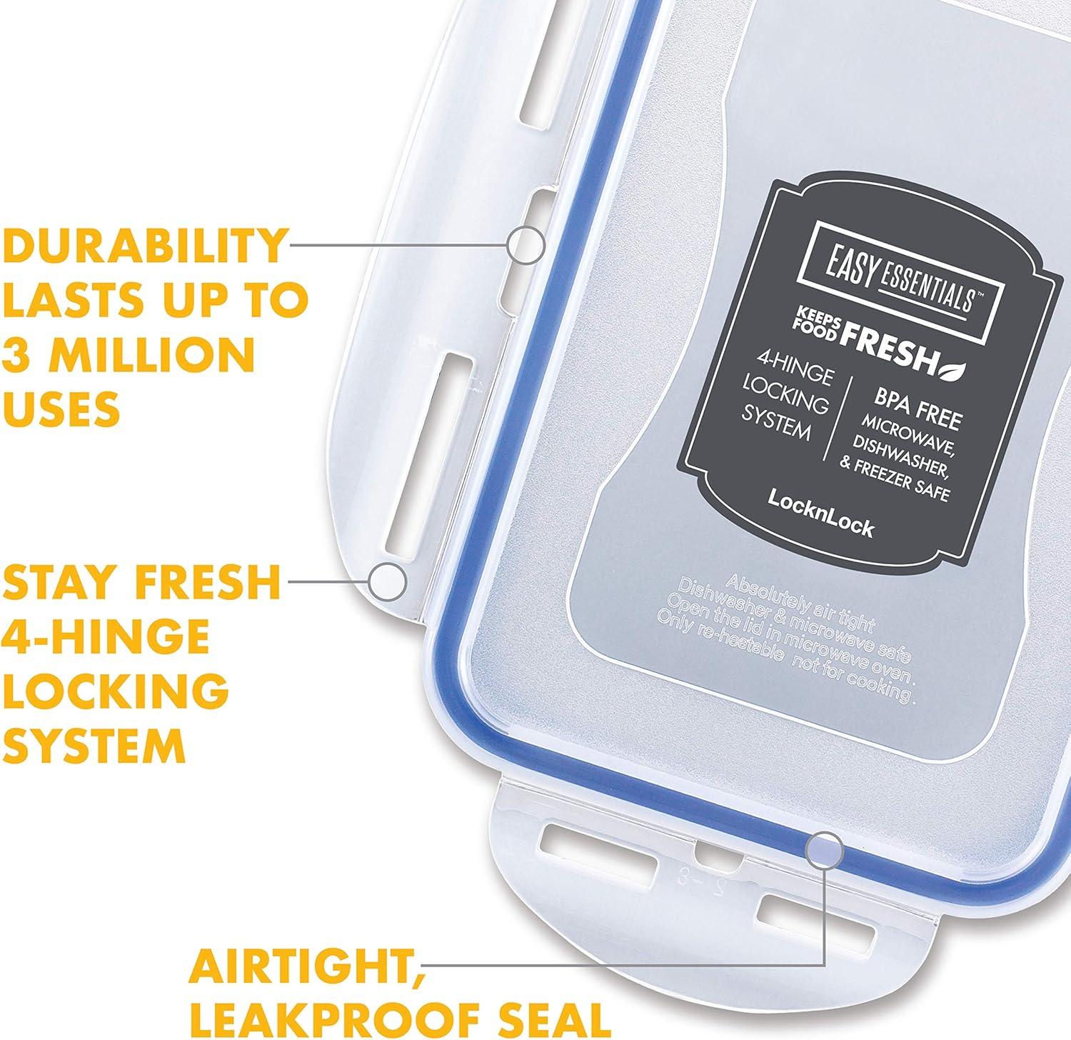 image:imageLOCK amp LOCK Easy Essentials Food lids fliptop Pantry StorageAirtight containers BPA Free top165 Cupfor Cereal Clear165 Cup Pack of 2