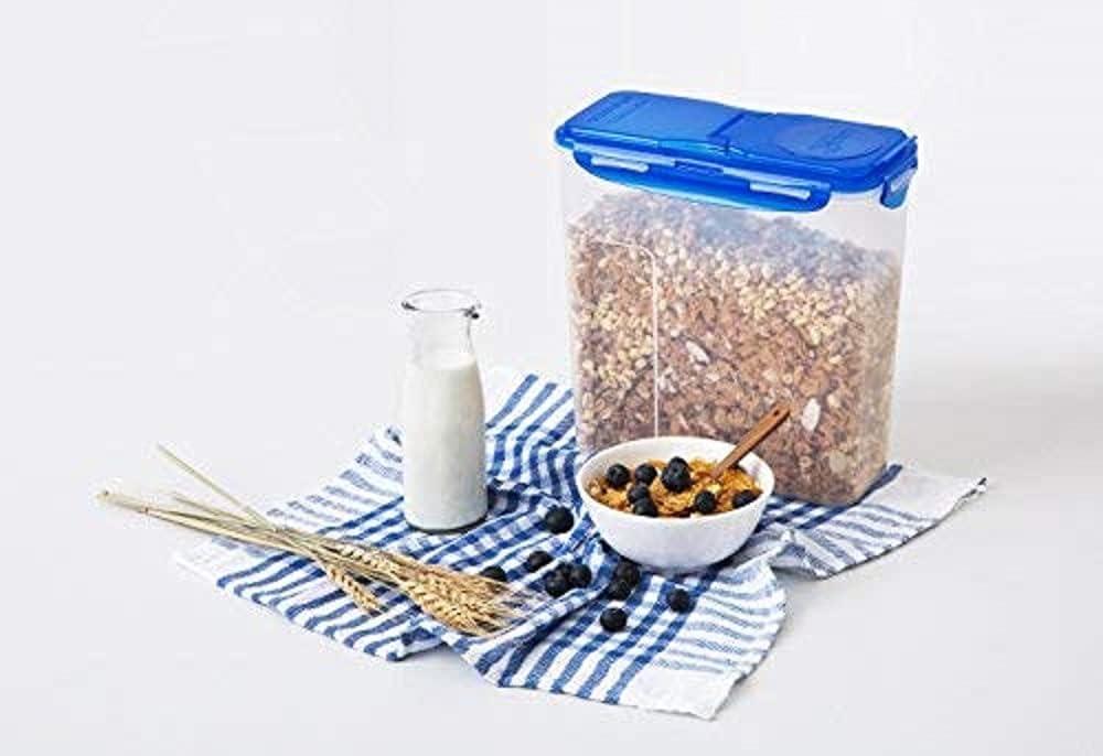 image:imageLOCK amp LOCK Easy Essentials Food lids fliptop Pantry StorageAirtight containers BPA Free top165 Cupfor Cereal Clear165 Cup Pack of 2
