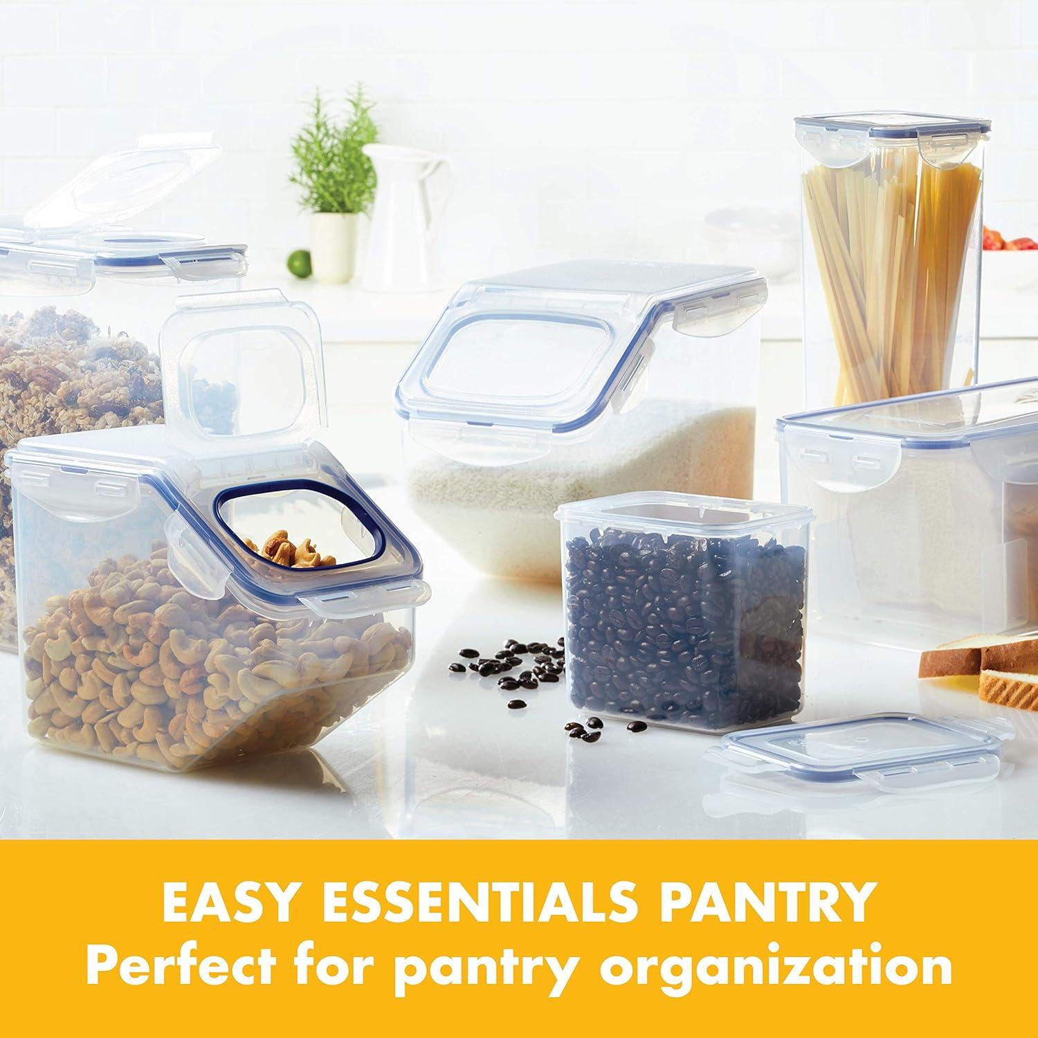 image:imageLOCK amp LOCK Easy Essentials Food lids fliptop Pantry StorageAirtight containers BPA Free top165 Cupfor Cereal ClearSmall
