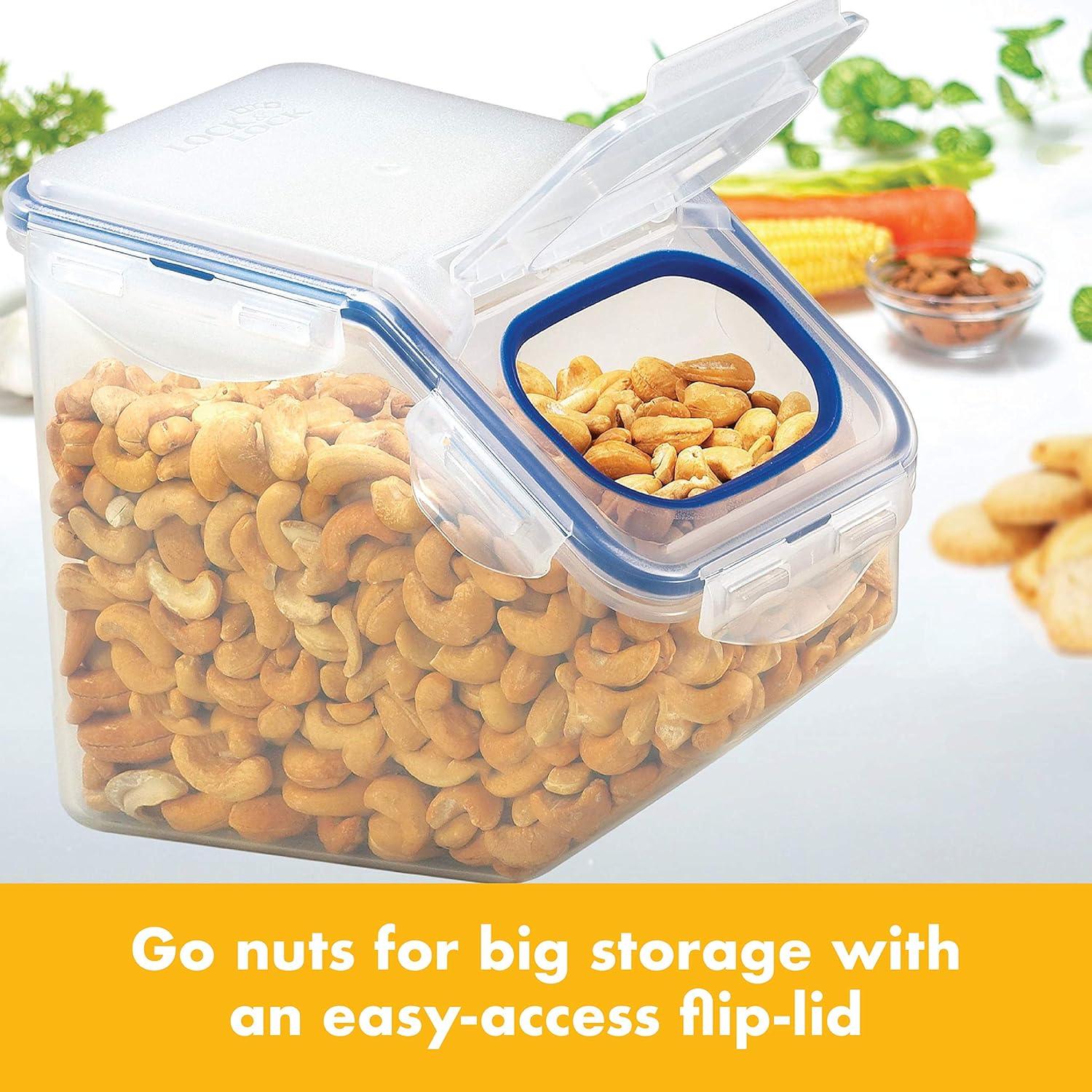 image:imageLOCK amp LOCK Easy Essentials Food lids fliptop Pantry StorageAirtight containers BPA Free top165 Cupfor Cereal ClearSmall
