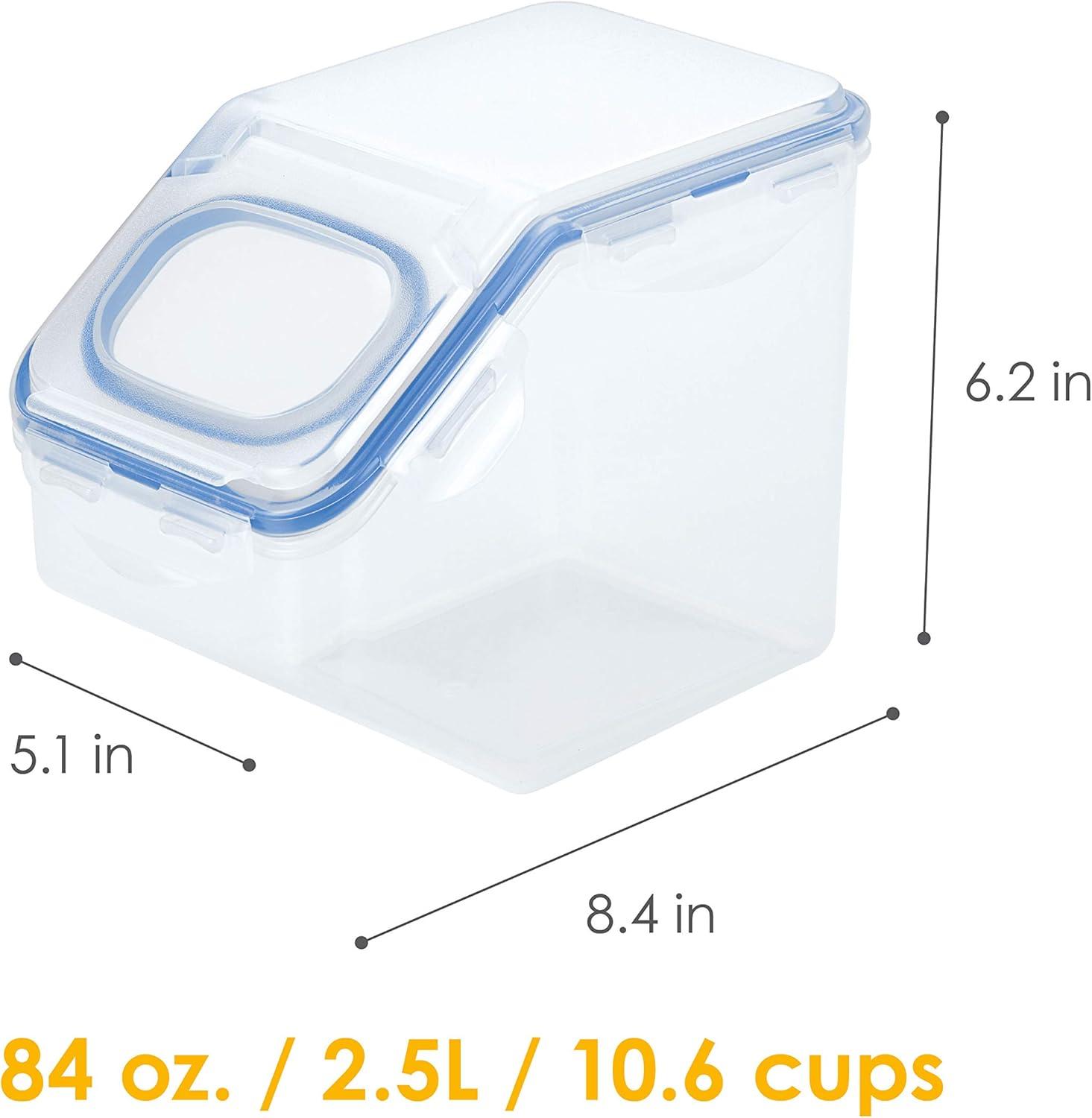 image:imageLOCK amp LOCK Easy Essentials Food lids fliptop Pantry StorageAirtight containers BPA Free top165 Cupfor Cereal ClearSmall