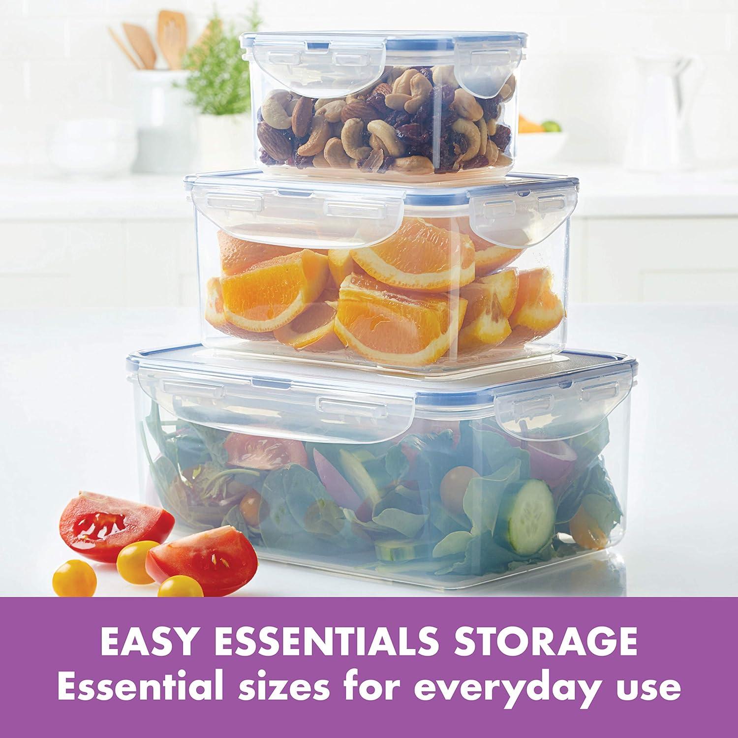 image:imageLock amp Lock Assorted Food Storage Container Set 6Piece6 Piece Rectangle Set