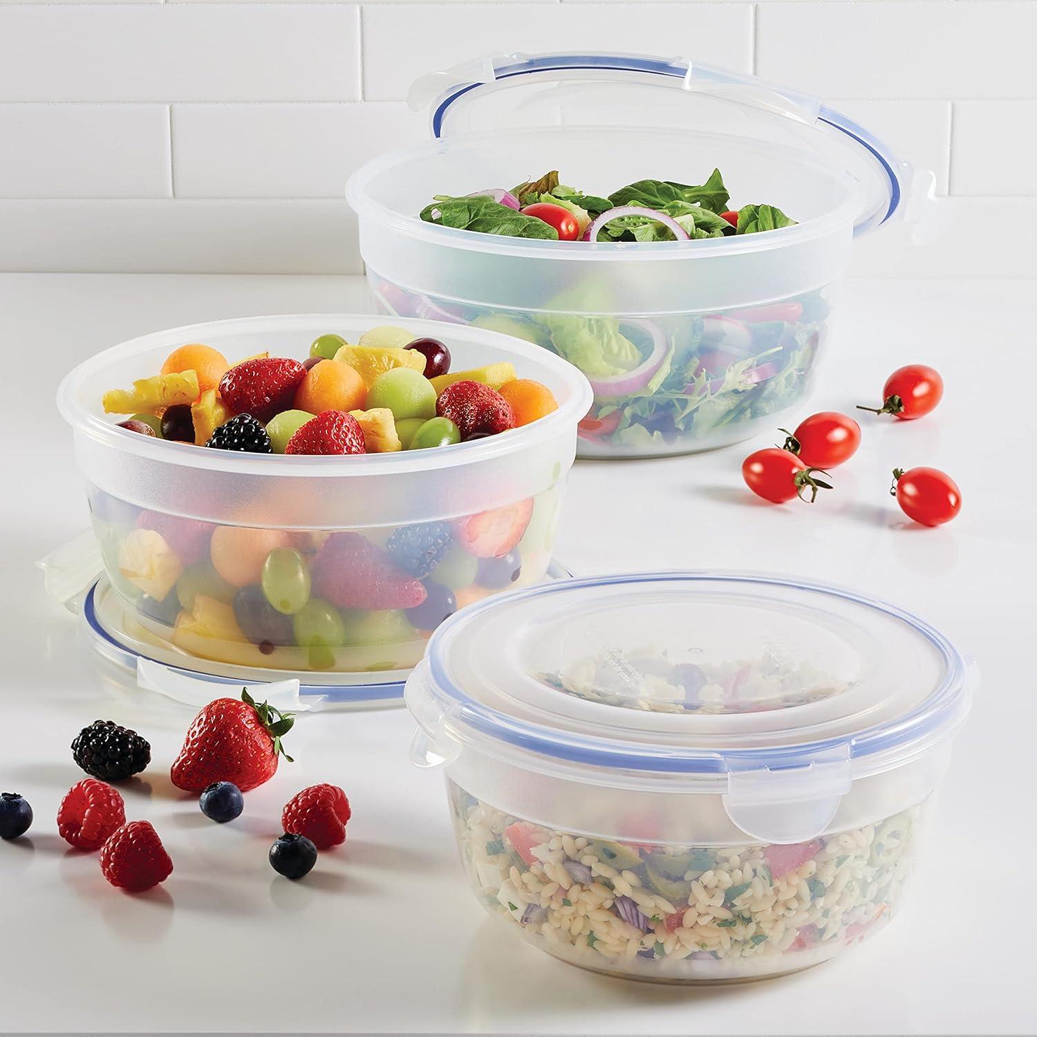 image:imageLock amp Lock Assorted Food Storage Container Set 6Piece6 Piece Rectangle Set Pack of 4