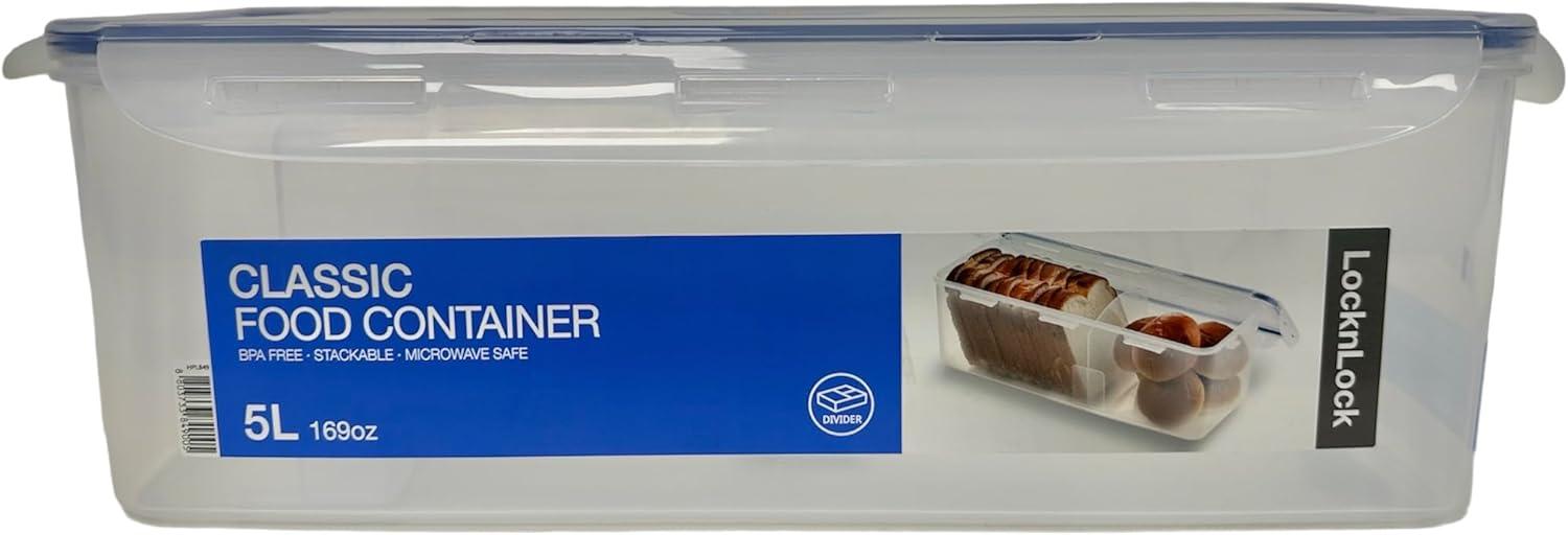 image:imageLocknLock Easy Essentials Food Storage lidsAirtight containers BPA Free Bread Box211 Cup Clear211 Cup Pack of 1