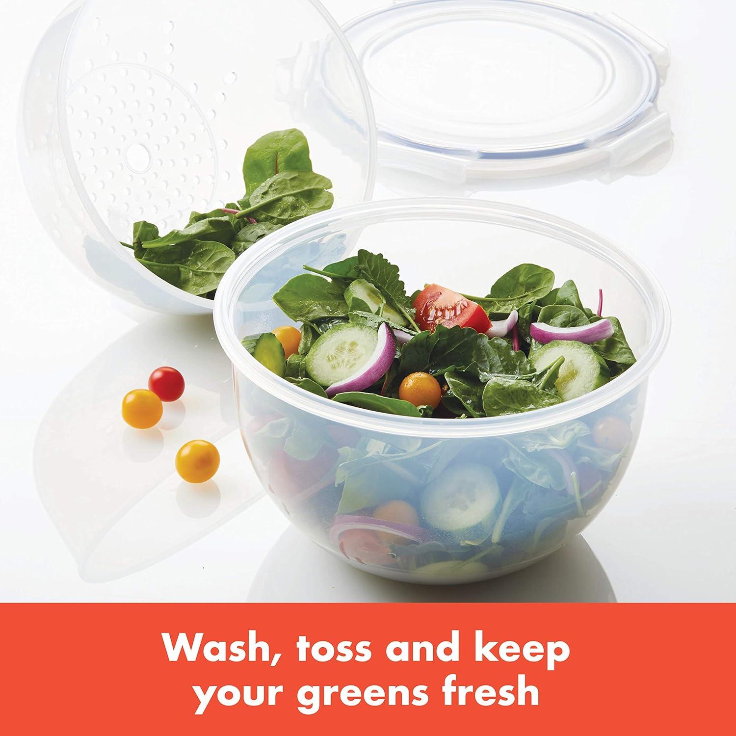 image:imageLocknLock Easy Essentials Food Storage lidsAirtight containers BPA Free Salad Bowl169 Cup Clear