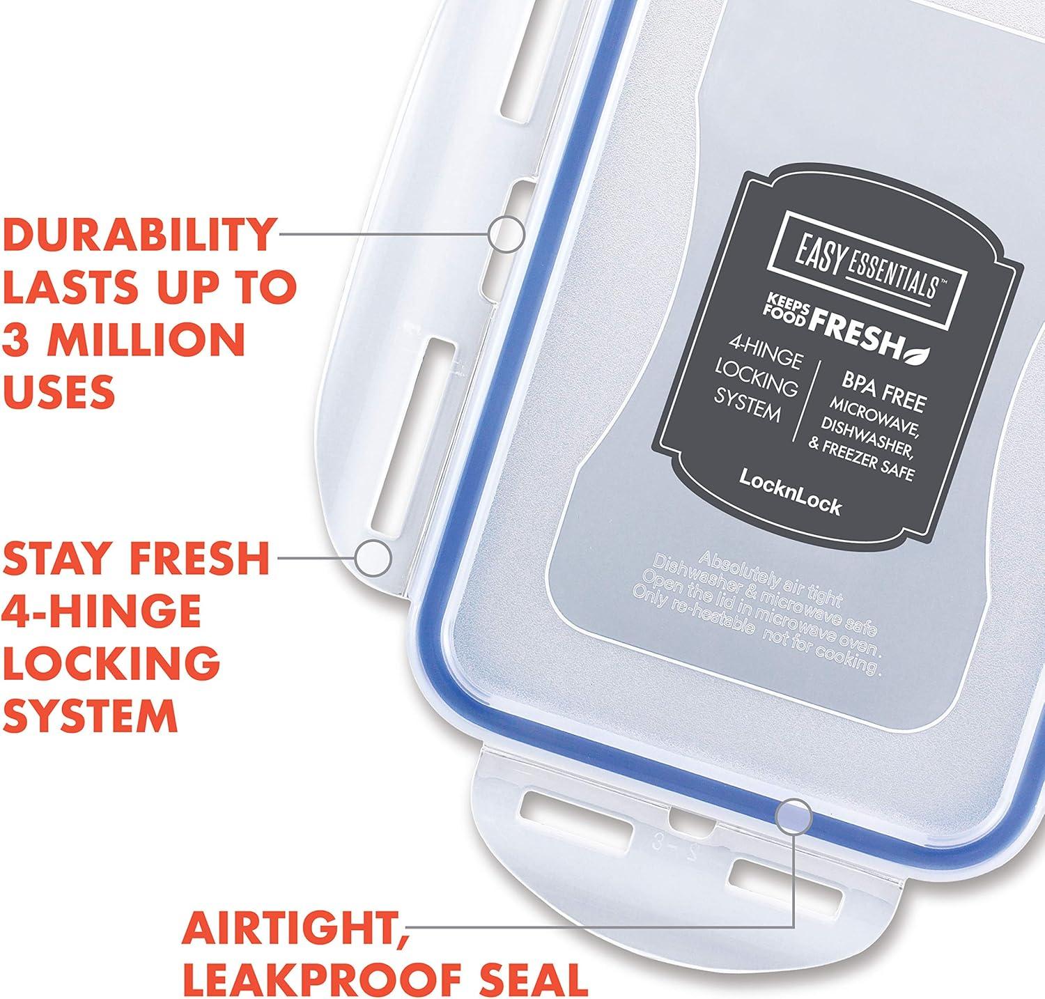image:imageLocknLock Easy Essentials Food Storage lidsAirtight containers BPA Free Salad Bowl169 Cup Clear