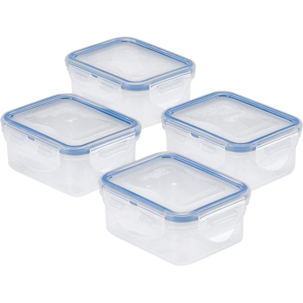 image:imageLOCK amp LOCK Easy Essentials Food Storage Container Set 4Piece Clear4 Piece