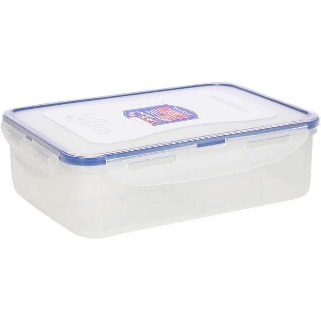 image:imageLOCK amp LOCK Easy Essentials Food Storage lidsAirtight containers BPA Free Round  5 oz  for Sauces amp dips ClearRectangle  54 oz  Great for Snacks 4 section