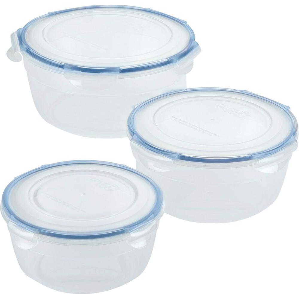 image:imageLock amp Lock Assorted Food Storage Container Set 6Piece6 Piece Bowl Set