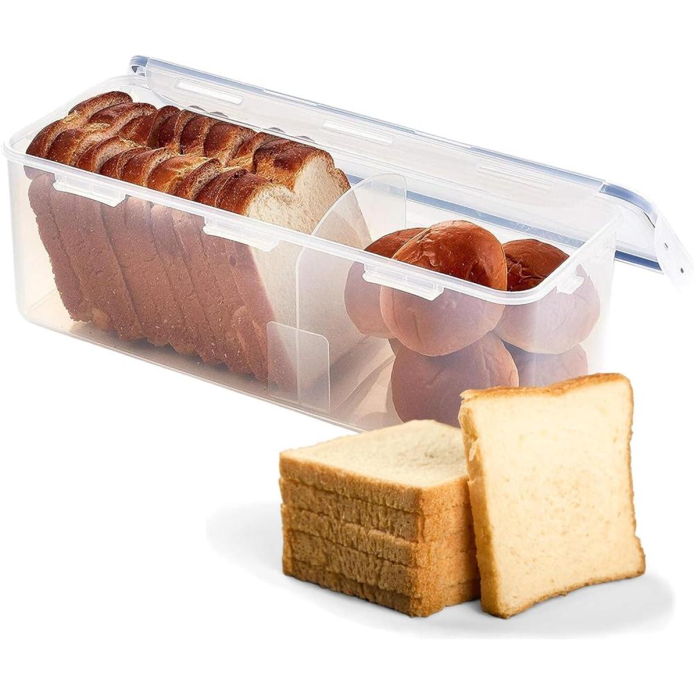 image:imageLocknLock Easy Essentials Food Storage lidsAirtight containers BPA Free Bread Box211 Cup Clear211 Cup Pack of 1