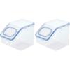 image:imageLOCK amp LOCK Easy Essentials Food lids fliptop  Pantry StorageAirtight containers BPA Free top165 Cupfor Cereal Clear106 Cup Pack of 2
