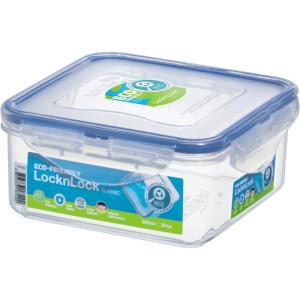 LOCK & LOCK Easy Essentials Food Storage lids/Airtight containers, BPA Free, Square-20 oz-for Coffee, Clear(Square – 20 Ounce)