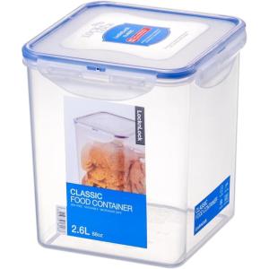 LOCK & LOCK Easy Essentials Food Storage lids/Airtight containers, BPA Free, Square-20 oz-for Coffee, Clear(Square – 88 Ounce)