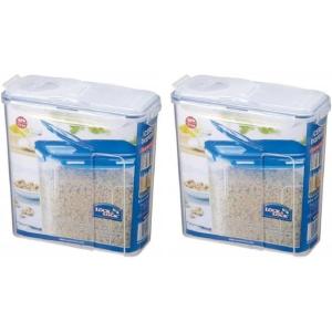 LOCK & LOCK Easy Essentials Food lids (flip-top) / Pantry Storage/Airtight containers, BPA Free, top-16.5 Cup-for Cereal, Clear(16.5 Cup (Pack of 2))