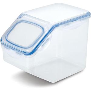 LOCK & LOCK Easy Essentials Food lids (flip-top) / Pantry Storage/Airtight containers, BPA Free, top-16.5 Cup-for Cereal, Clear(Large)