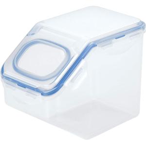 LOCK & LOCK Easy Essentials Food lids (flip-top) / Pantry Storage/Airtight containers, BPA Free, top-16.5 Cup-for Cereal, Clear(Small)