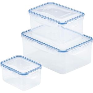 Lock & Lock Assorted Food Storage Container Set (6-Piece)(6 Piece – Rectangle Set)