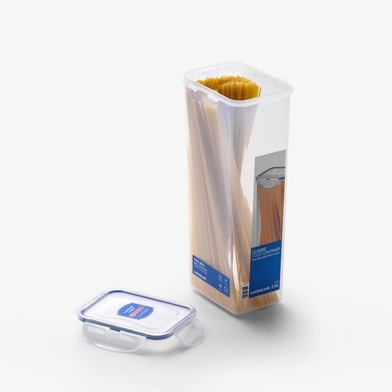 image:imageLOCK amp LOCK Easy Essentials Food LidsPantry StorageAirtight Containers BPA Free Rectangle 8 Cup for Cookies Clear85 Cup