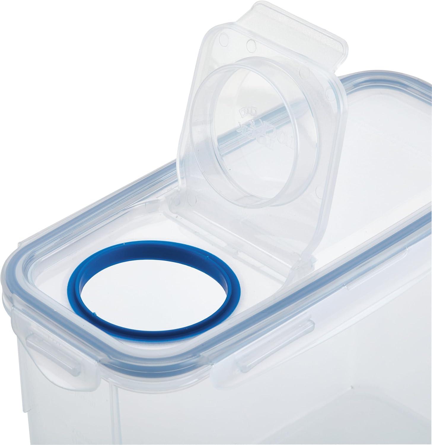 image:imageLOCK amp LOCK Easy Essentials Food Storage Bin Set for Pasta Flour SugarAirtight Container LidsBPAFreeDishwasher Safe 8 Piece Clear4 Piece Set Multi Size