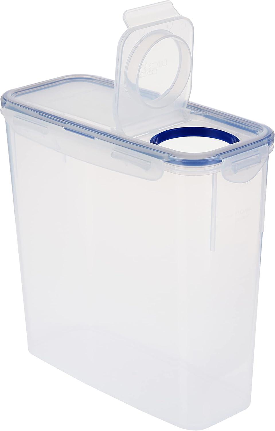 image:imageLOCK amp LOCK Easy Essentials Food Storage Bin Set for Pasta Flour SugarAirtight Container LidsBPAFreeDishwasher Safe 8 Piece Clear8 Piece Set