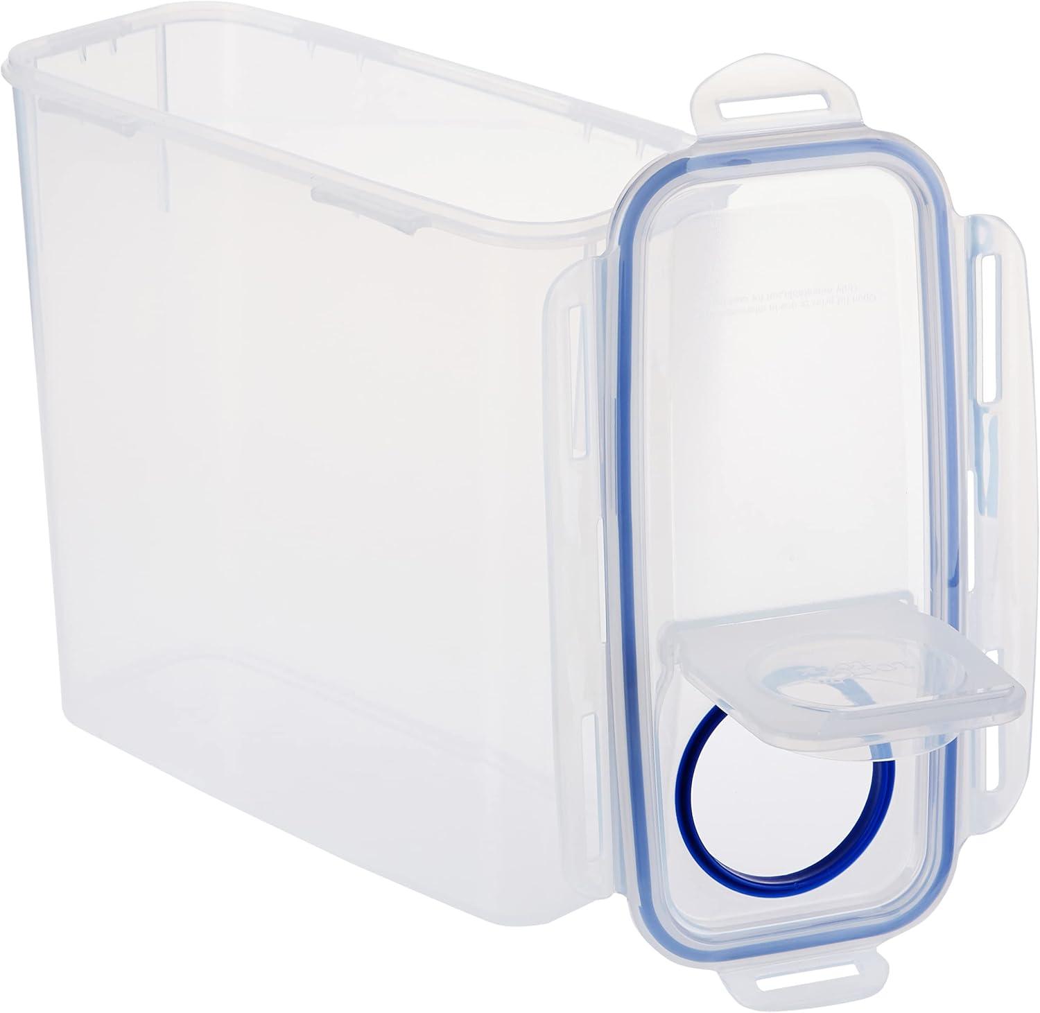 image:imageLOCK amp LOCK Easy Essentials Food Storage Bin Set for Pasta Flour SugarAirtight Container LidsBPAFreeDishwasher Safe 8 Piece Clear8 Piece Set