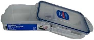 image:imageLOCK amp LOCK Easy Essentials On The Go Meal Prep Lunch Box Airtight Containers with Lid BPA Free Rectangle 3 Section 27 oz Clear1 Count Pack of 3