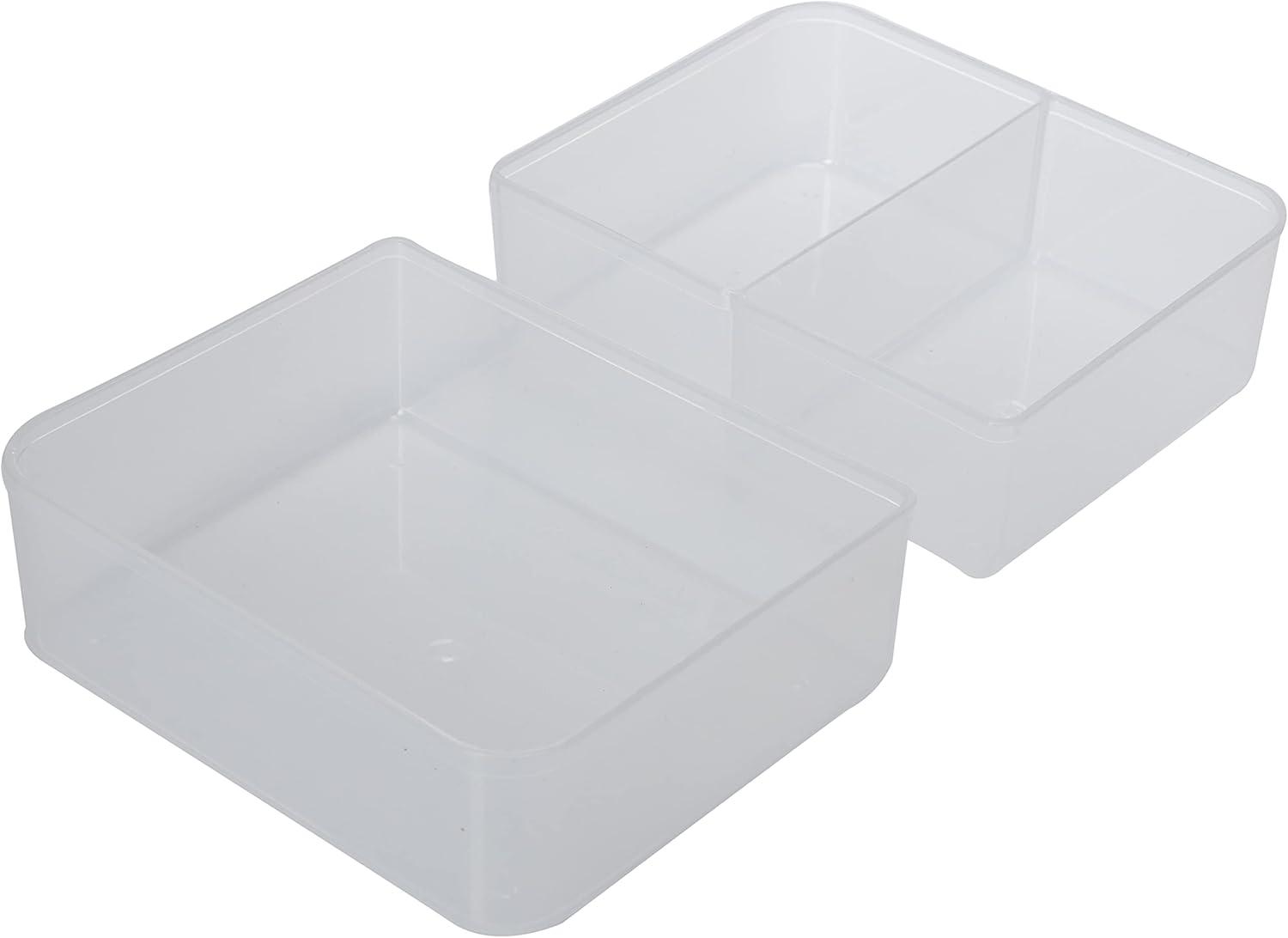 image:imageLOCK amp LOCK Easy Essentials On The Go Meal Prep Lunch Box Airtight Containers with Lid BPA Free Rectangle 3 Section 27 oz Clear1 Count Pack of 3