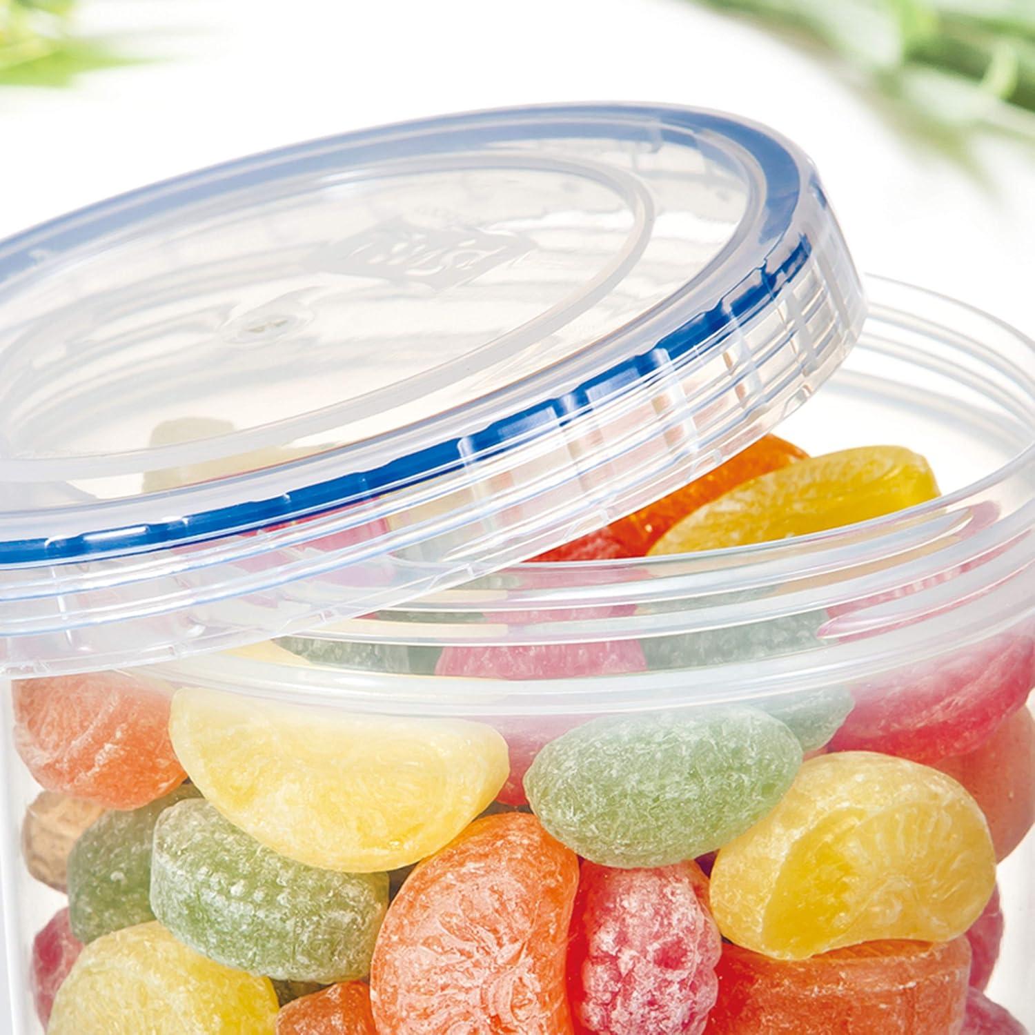 image:imageLOCK amp LOCK Easy Essentials Twist Food Storage lidsAirtight containers BPA Free Short22 ozfor Fruits Clear