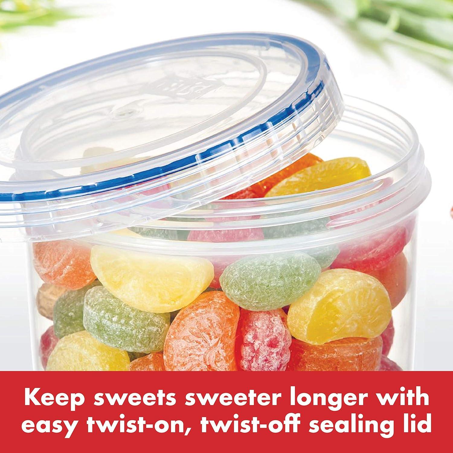 image:imageLOCK amp LOCK Easy Essentials Twist Food Storage lidsAirtight containers BPA Free Short22 ozfor Fruits Clear