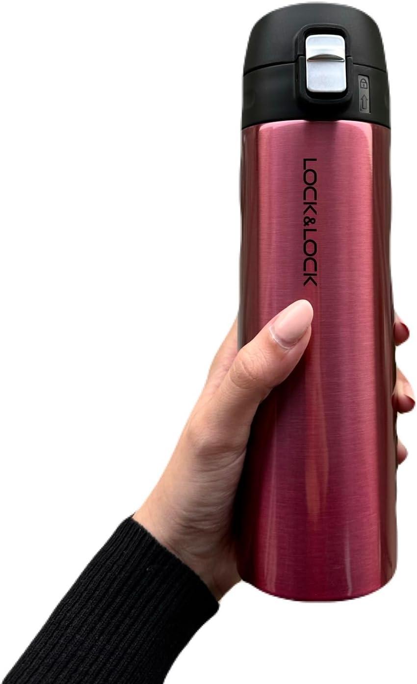 image:imageLOCK amp LOCK Feather Light Stainless Steel Vacuum Insulated Thermal Travel Mug 17 oz Ruby RedRuby Red