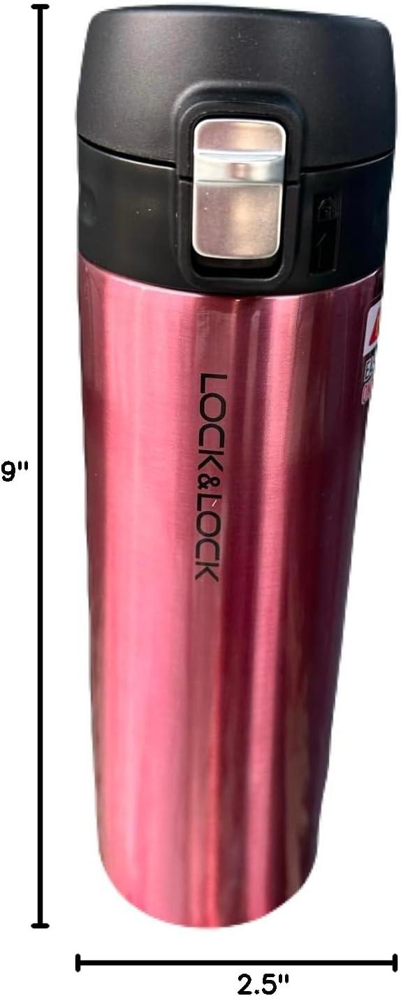 image:imageLOCK amp LOCK Feather Light Stainless Steel Vacuum Insulated Thermal Travel Mug 17 oz Ruby RedRuby Red
