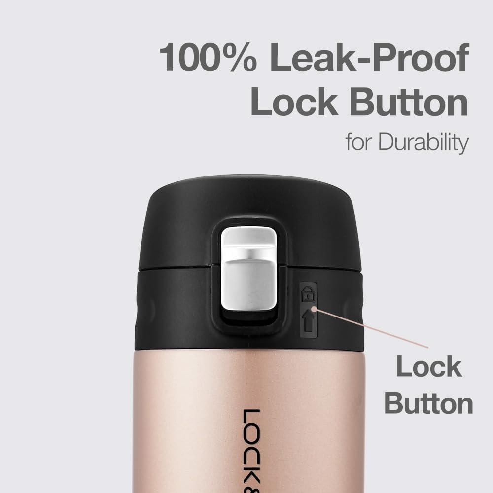 image:imageLOCK amp LOCK Feather Light Stainless Steel Vacuum Insulated Thermal Travel Mug 17 oz Ruby RedSapphire Blue