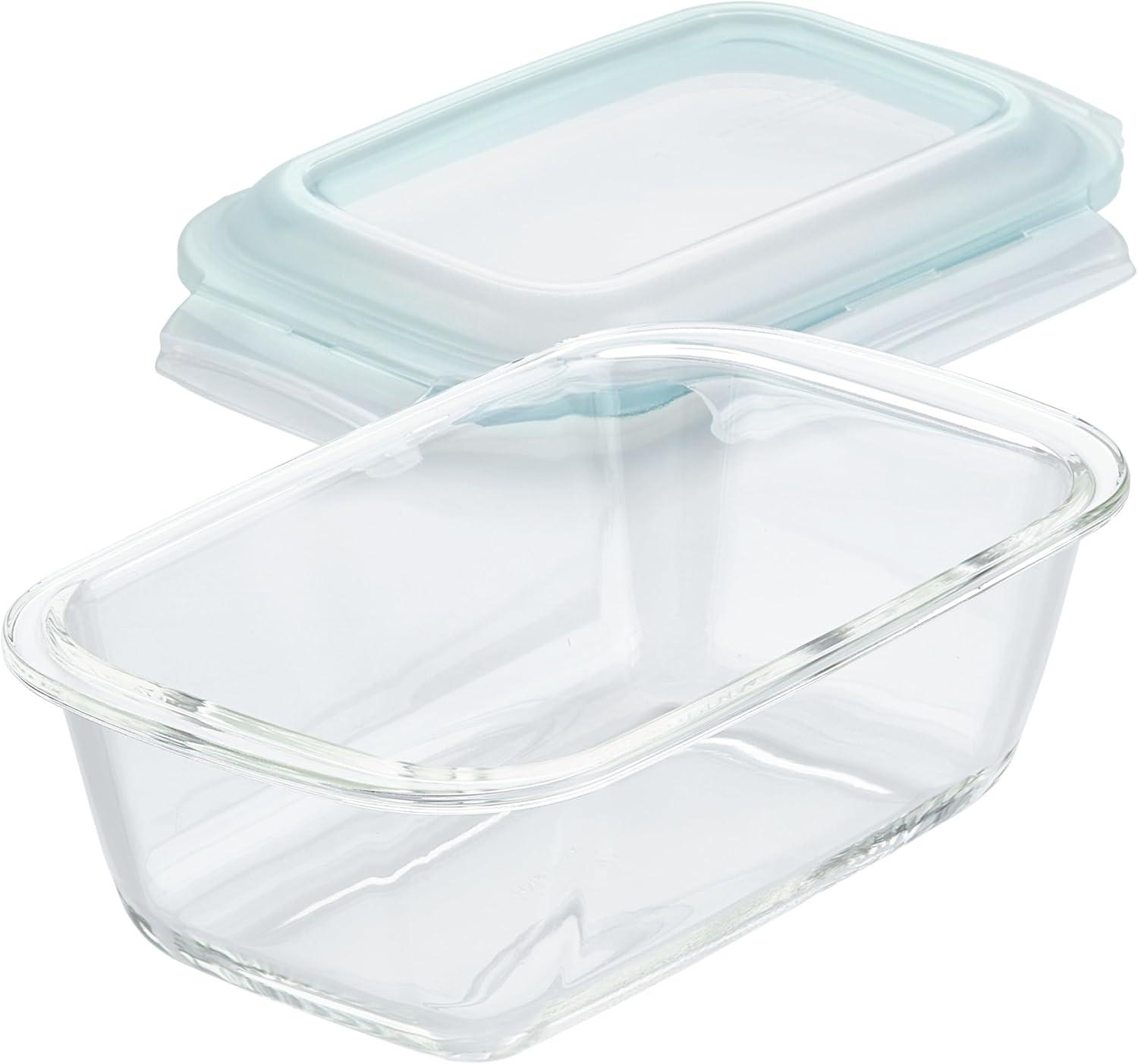 image:imageLOCK amp LOCK LocknLock Purely Better Glass Round Pie Baking DishFood Storage Container with Lid 95 Inch ClearLoaf Pan
