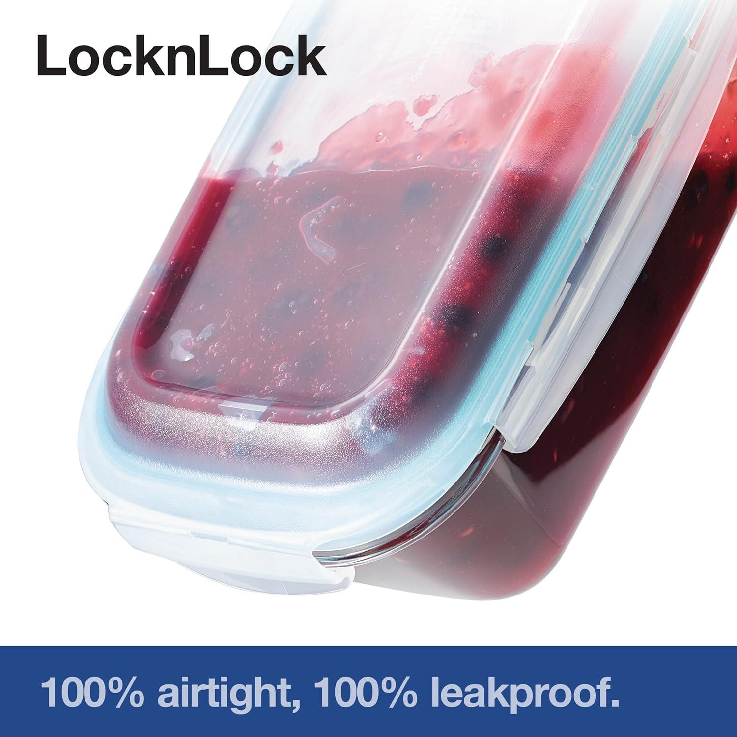 image:imageLOCK amp LOCK LocknLock Purely Better Glass Round Pie Baking DishFood Storage Container with Lid 95 Inch ClearLoaf Pan