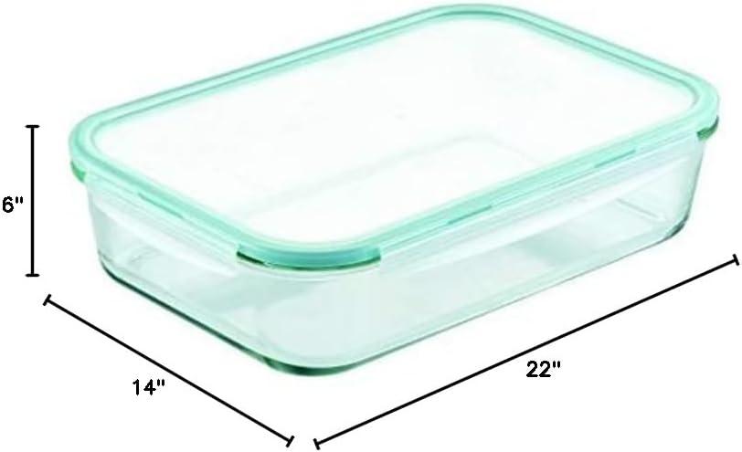 image:imageLOCK amp LOCK LocknLock Purely Better Glass Round Pie Baking DishFood Storage Container with Lid 95 Inch ClearRectangle Baker