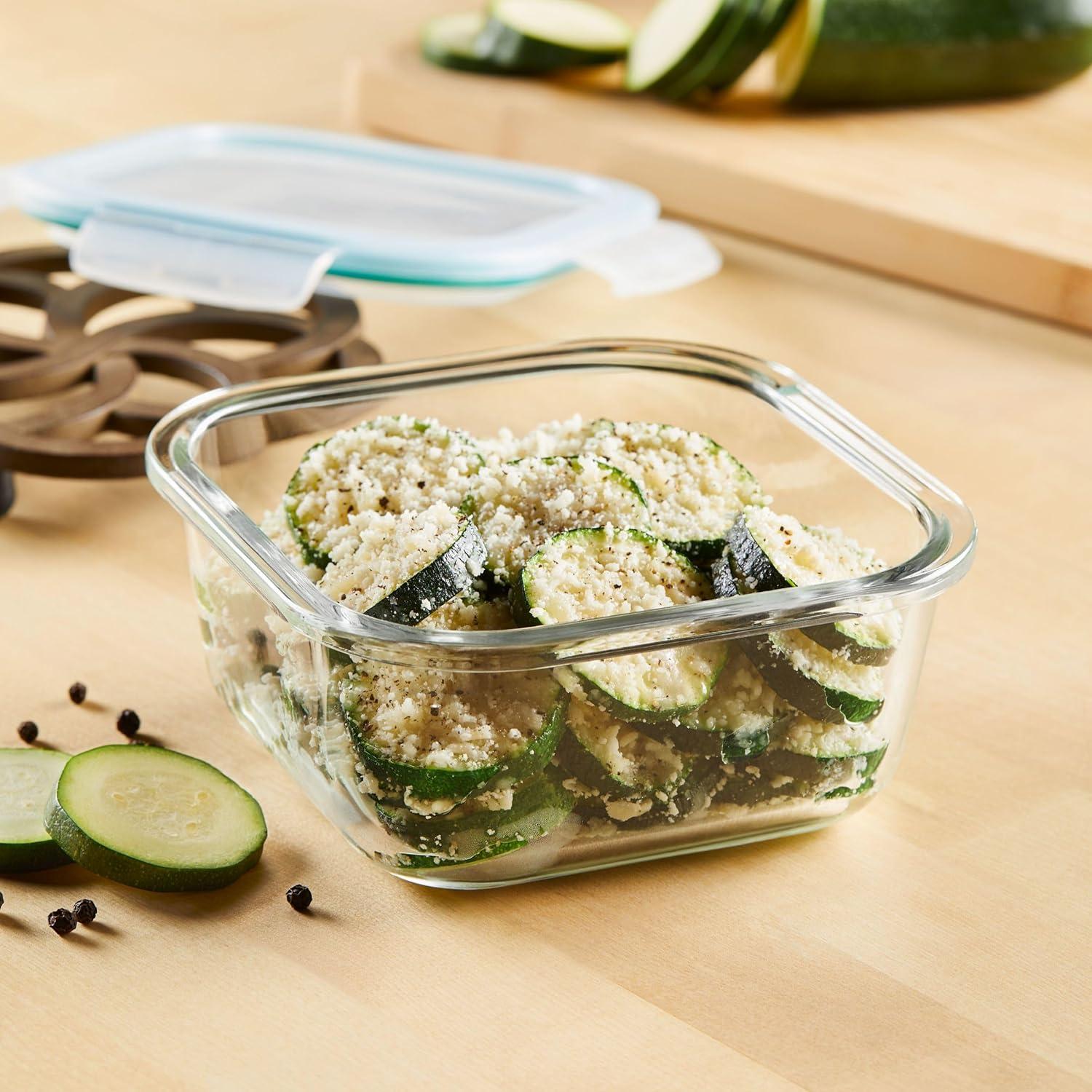 image:imageLOCK amp LOCK Purely Better Glass Food Storage Container with Lid 211cup Clear