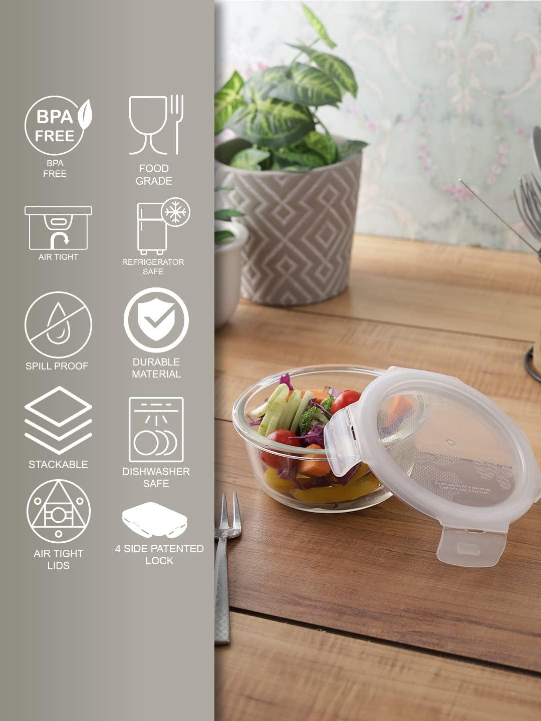 image:imageLOCK amp LOCK Purely Better Glass Food Storage Container with Lid Round13 oz Clear13 Oz
