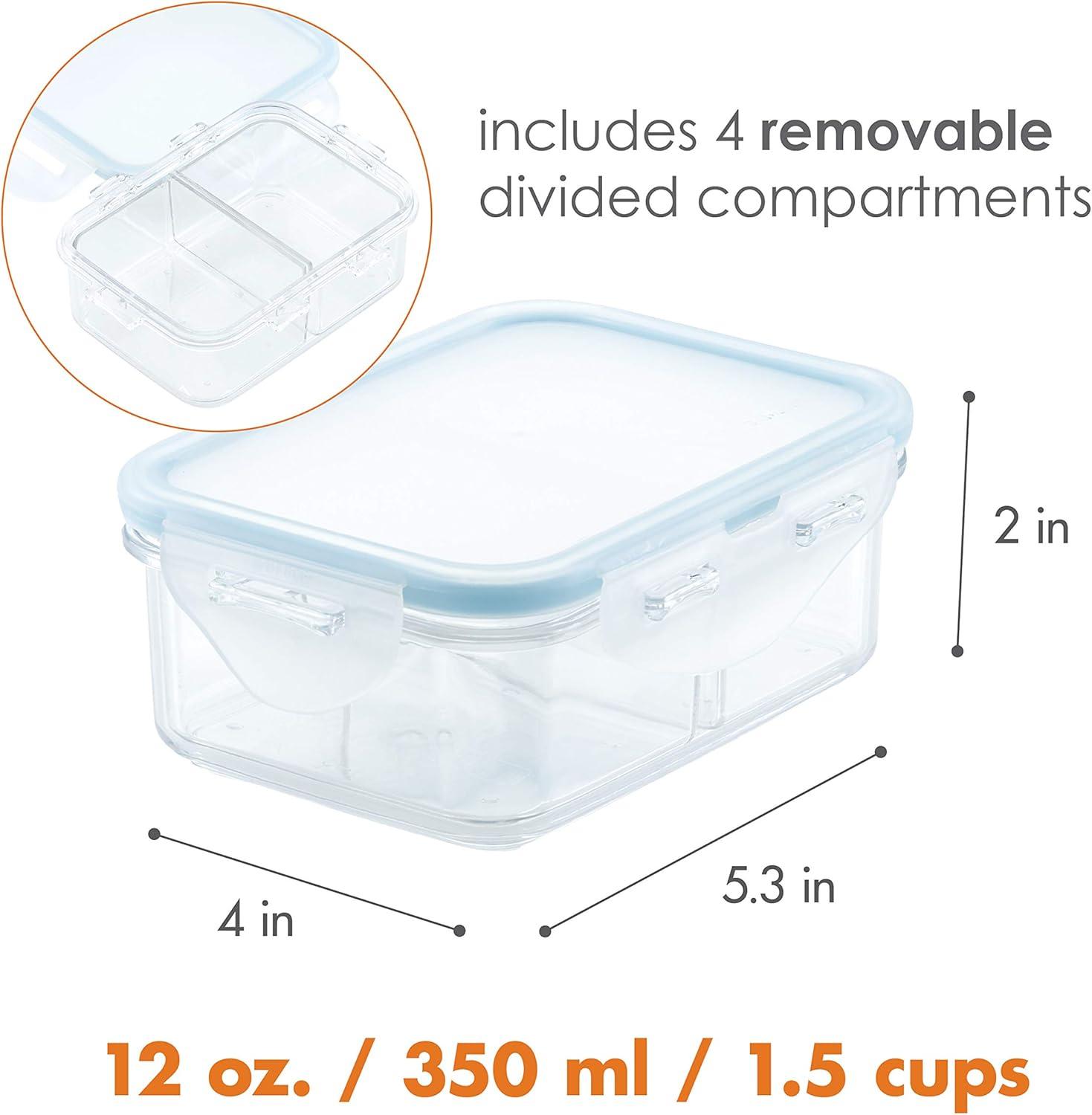 image:imageLOCK amp LOCK Purely Better Tritan ContainerRectangle Food Storage Bin 12 Ounce Clear12 Oz