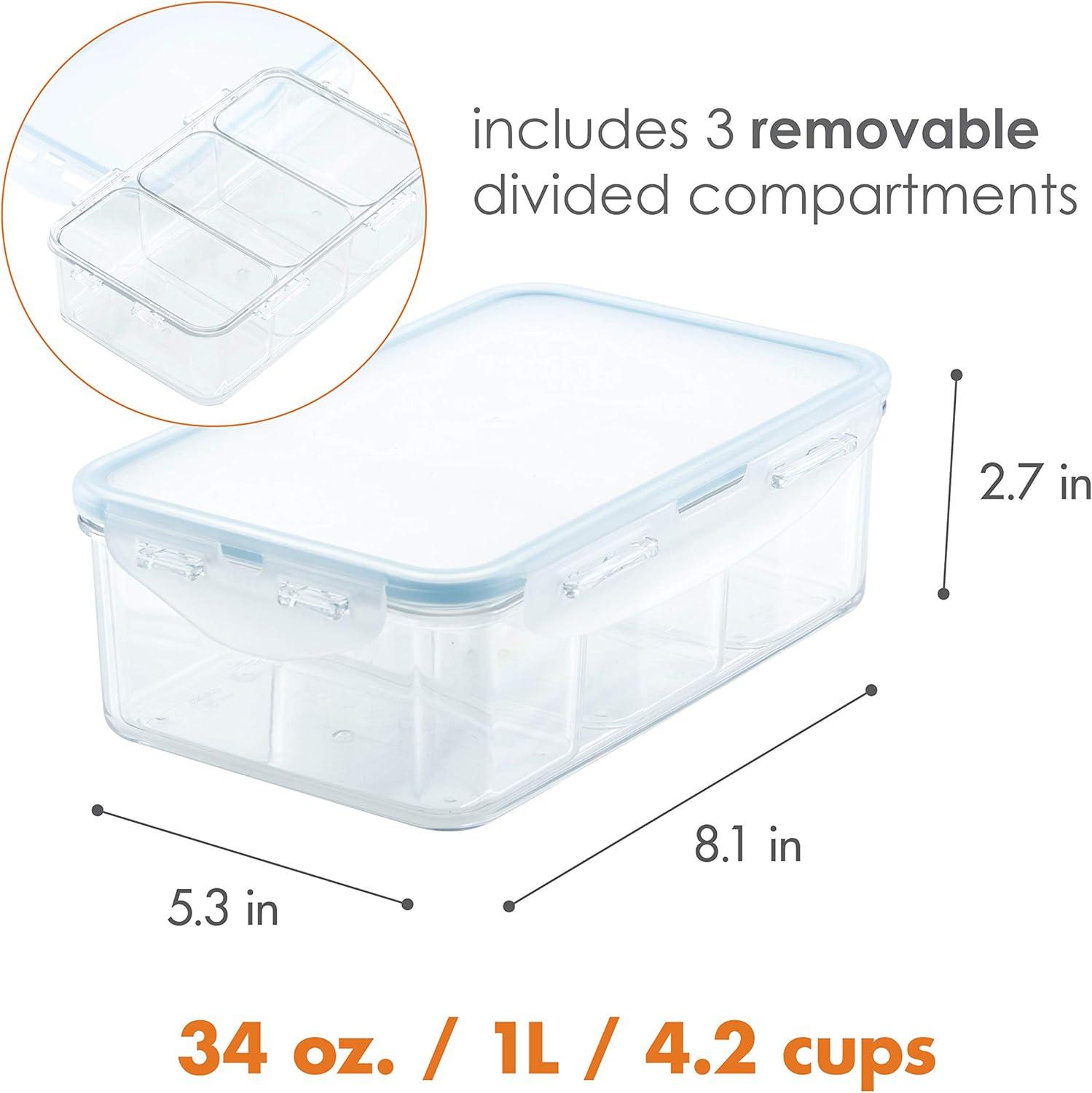 image:imageLOCK amp LOCK Purely Better Tritan ContainerRectangle Food Storage Bin 12 Ounce Clear34 Oz