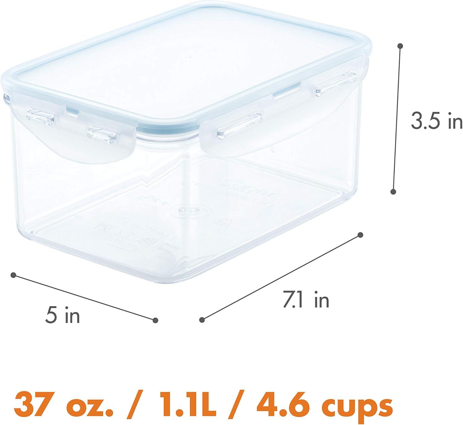 image:imageLOCK amp LOCK Purely Better Tritan ContainerRectangle Food Storage Bin 37 Ounce ClearRectangle